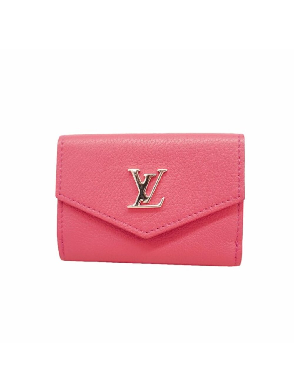 Louis Vuitton Trifold Wallet Taurillon Portefeuille Lock Mini Rose Miami